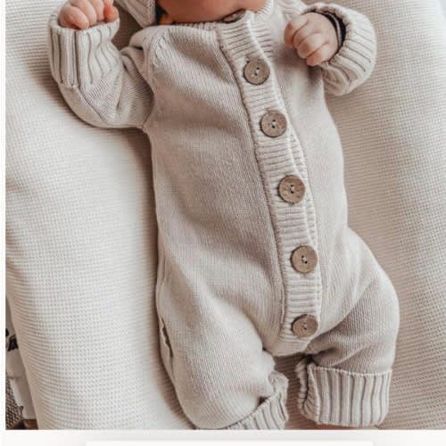 Knitted Romper - Mushroom | 3 Little Crowns