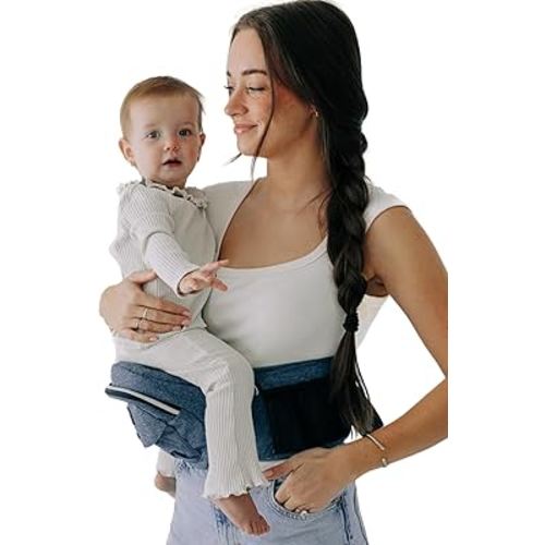 Tushbaby The Original Premium Quality Hip Seat Carrier – Safety-Certified Baby & Toddler Carrier with Secure Safety Buckles, No-Flimsy-Foam Design, Storage Pockets & Nursing Pillow. 0–3 yrs