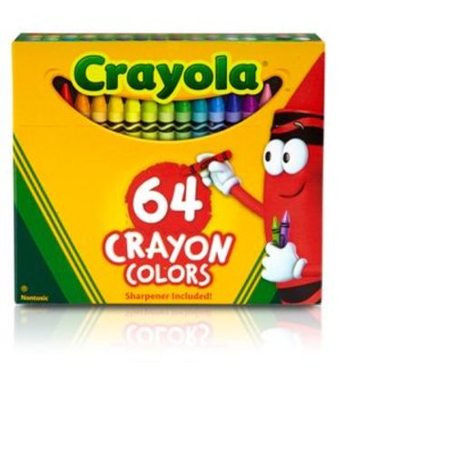 Crayola 64ct Crayons with Sharpener Kids School Supplies Art Classroom Essentials for Teachers Coloring Gift Ages 3+
