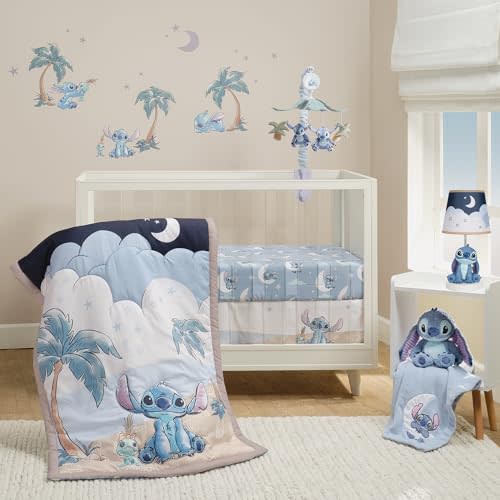 Bedtime Originals Disney Baby Stitch 3-Piece Blue Nursery Crib Bedding Set