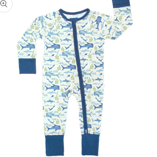 Shark Friends Bamboo Convertible Baby Pajamas – Emerson and Friends