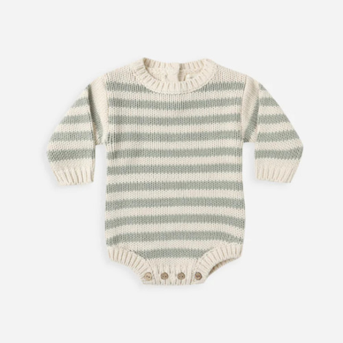 Rex Romper || Fern Stripe – Quincy Mae