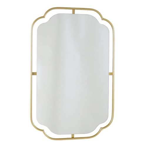 Gold Floating Wall Mirror, 22x34