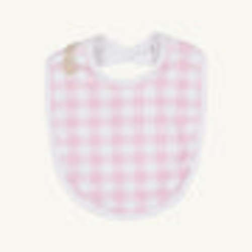 Burp Me Bib - Palm Beach Pink Gingham with Worth Avenue White