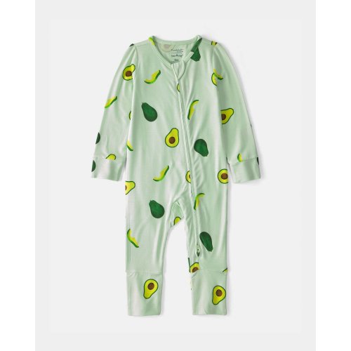 3 Month: Baby Avocado PurelySoft Sleep & Play Pajama - Green | Carter's
