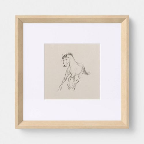 10"x10" Horse Under Glass Framed Wall Art - Threshold™