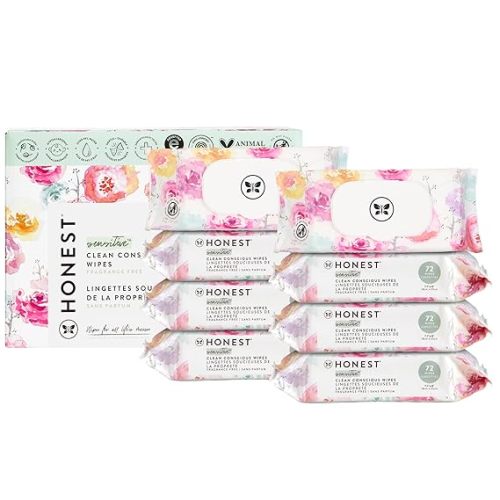 The Honest Company Hypoallergenic Multi-Use Baby Wipes for Sensitive Skin, Rose Blossom, 576 Count