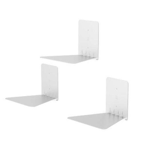 Set Of 3 Conceal Floating Large Shelves - Umbra: Invisible, Modern, Powder-coated, Steel Wall Decor
