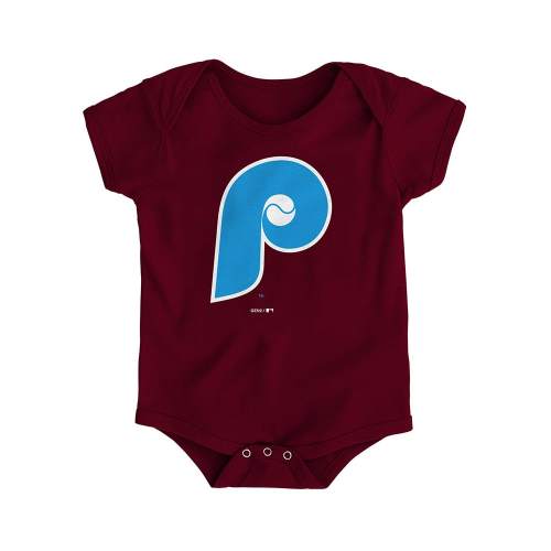 Philadelphia Phillies Baby Maroon Coopers Short Sleeve One Piece
