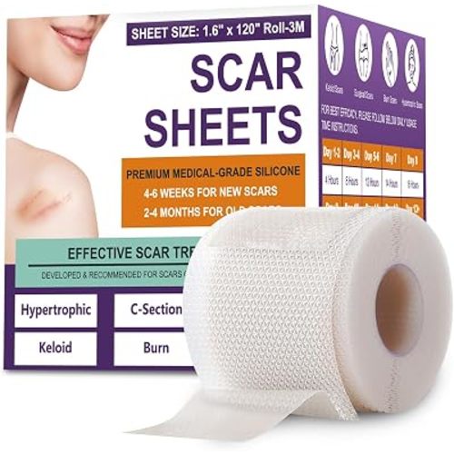 Silicone Scar Sheets, Medical Grade Silicone Scar Tape for Old & New Scars