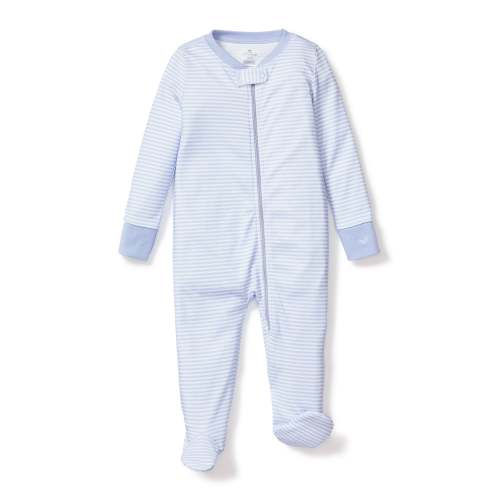 Baby's Pima Romper in Blue Stripes
