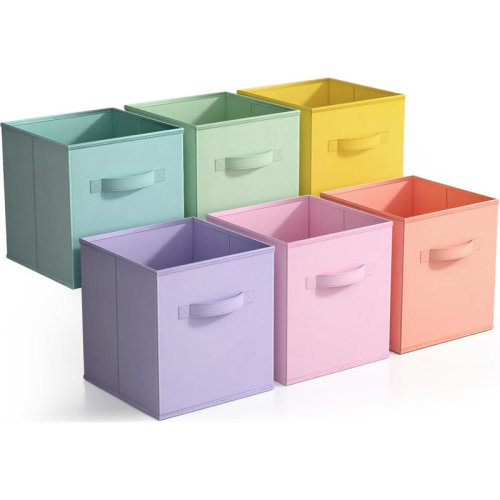 Sorbus 11" Foldable Fabric Storage Cube Bins with Handles & Reviews | Wayfair