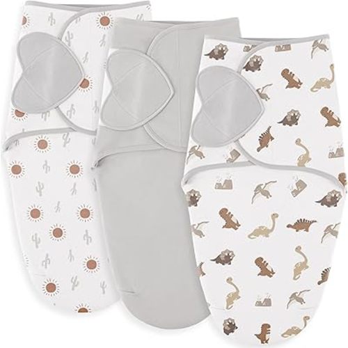 Susurration Swaddles for Newborns, 100% Cotton Baby Swaddle Sleep Sack, with Adjustable Velcro, Breathable and Durable Unisex Swaddle Sleep Sack, 3 Pack