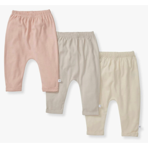 Burt's Bees Baby Unisex Knit Jogger Pants, 3-Pack Baby Sweatpants, 100% Organic Cotton Infant Bottoms
