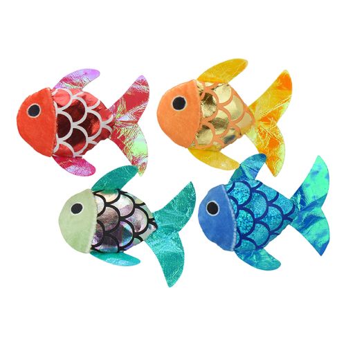 Multipet Shiny Fish Cat Toy ASSORTED COLORS