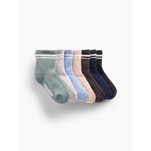 Baby & Toddler Varsity Quarter Crew Socks (7-Pack)