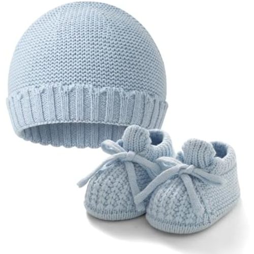 Baby Booties with Hat Set
