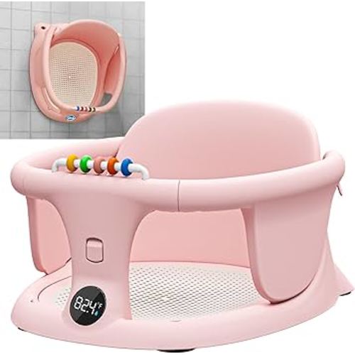 Baby Bath seat for Babies Sitting up Infant Bath tub Portable sit up Seats Bathing Chair Newborn Essentials Toddler Must Haves 0-12 Months Bathtub Sink Bather Sitting Shower Support Travel Ring