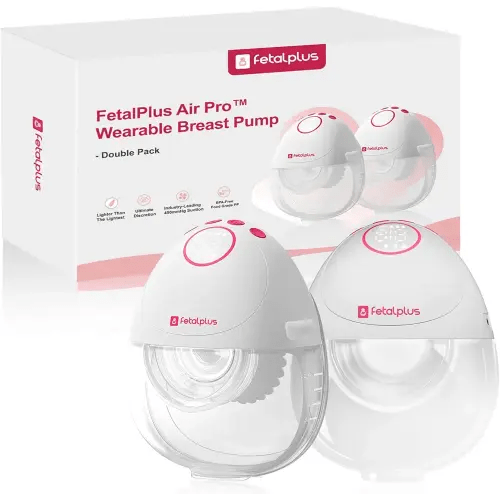 Air Pro™ Ultra-Discreet Wearable Breast Pump - Double Pack | Wearable Breast Pump 27mm | 15mm 18mm 21 mm 24mm Flange Inserts Included | 12 Gears 3 Modes