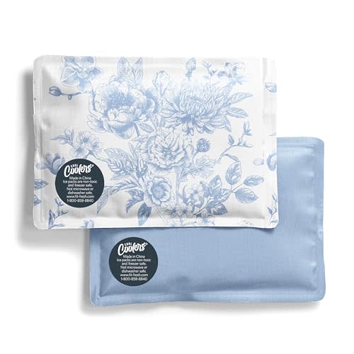 Fit & Fresh Cool Coolers Soft Ice Packs for Lunch Bags & Coolers, 2pk | Long-Lasting, Reusable Ice Packs, Flexible, BPA-Free, Freezer Packs for Lunch Boxes, Work, School, Breastmilk & Travel
