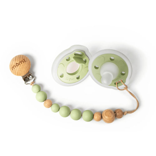 mōmi babypace pacifier gift set - pistachio