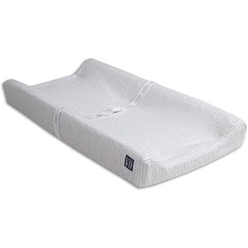 babyGap Contoured Changing Pad with Cooling Cover by Delta Children, Grey Stripe