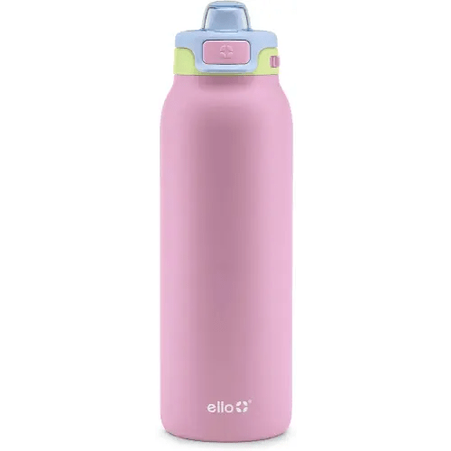 Ello Pop & Fill Stainless Steel Water Bottle with Quick Fill Technology, Double Walled Vacuum Insulated Metal, Leak Proof Locking Lid, Sip & Chug, BPA Free, Holiday Gift for Him Her, 22oz, 32oz, 40oz