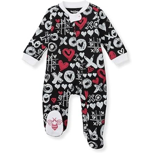 Burt's Bees Baby Boys' Organic Cotton Loose Fit Sleep and Play One-Piece Zip Front Footed Pajamas
