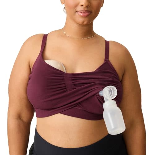 Kindred Bravely Sublime Hands Free Pumping Lounge & Sleep Bra, Nursing Bra | Adjustable straps, wire free & unpadded design. Compatible with all standard and wearable breast pumps