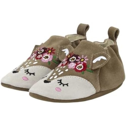 Robeez Baby Girls and Unisex Soft Soles Slip-Resistant Crib Shoes Slippers for Infant and Toddler, 0-24 Months