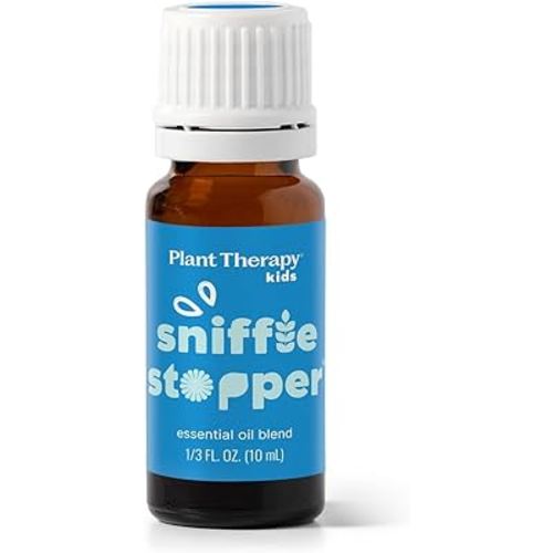 Plant Therapy Kids Sniffle Stopper Essential Oil Blend 10 mL (1/3 oz) Respiratory Support Blend 100% Pure, Undiluted, Natural Aromatherapy, Therapeutic Grade