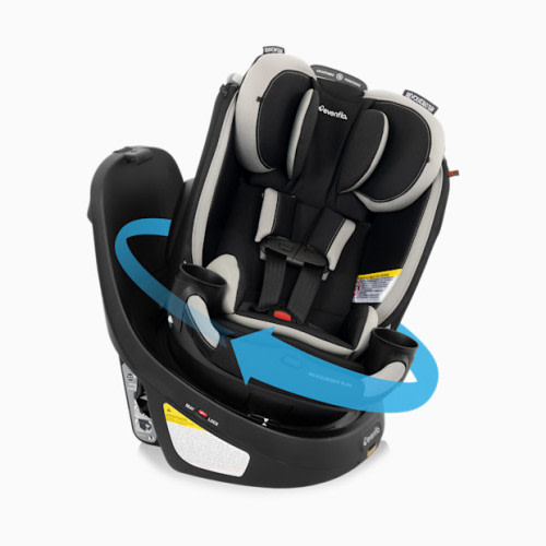 Revolve360 Slim 2-in-1 Rotational Car Seat with Quick Clean Cover - Salem Black