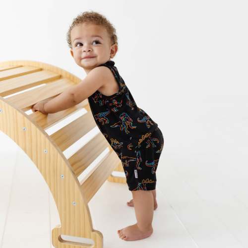 Glow-A-Saurus Sleeveless Shorty Romper