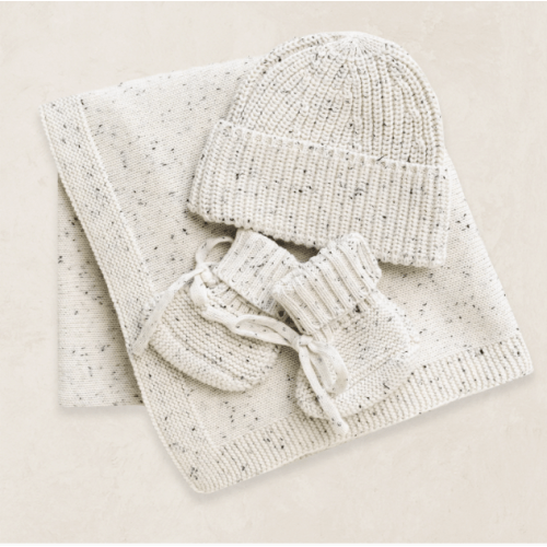 Knit Beanie Bundle - Cream Speckle