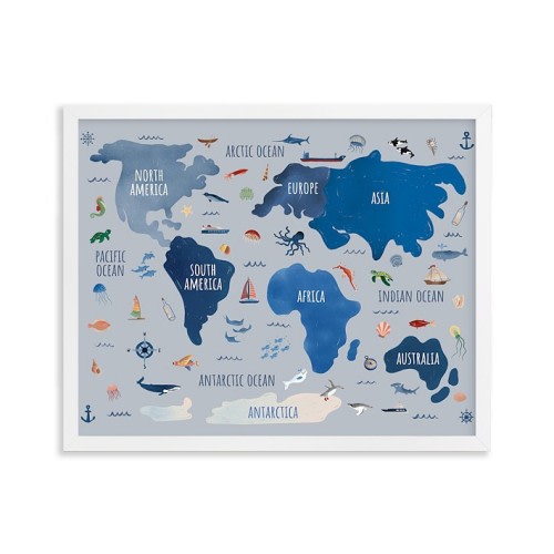 Minted® Nautical Map Wall Art by Carrie Cantwell