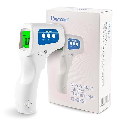 Berrcom Thermometer, 3 in 1 Contactless Infrared Fever Check Thermometer for Forehead, Ideal for Baby, Infant, Kids, and Adults, Batteries Not Included, JXB-178 (White)