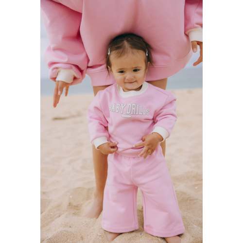 Baby Drills Sport Crew Set - Taffy + Cream + Grey