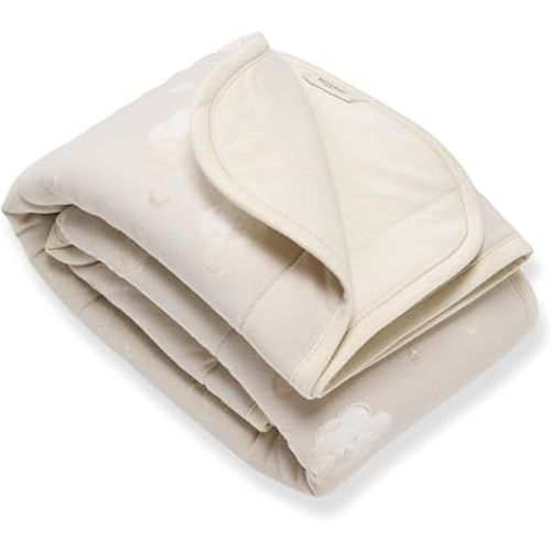 Burt's Bees Baby Organic Cotton Infant Reversible Blanket, Nursery Bedding | Breathable 100% organic cotton all purpose blanket, perfect for tummy time in the nursery