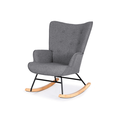 Artiss Rocking Chair Armchair Nursing Boucle Fabric - Grey