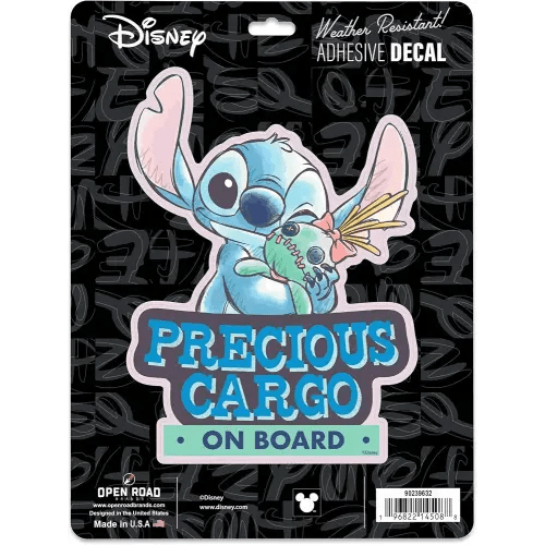 Disney Lilo and Stitch Precious Cargo Adhesive Vinyl Decal - Adorable Stitch Car Sticker for Families with Baby on Board