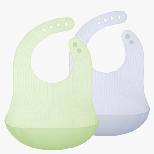 Olababy Fold N Go Silicone Baby Bib w Travel Case | Lightweight Design Eases Pressure Bruising for Infants & Toddlers