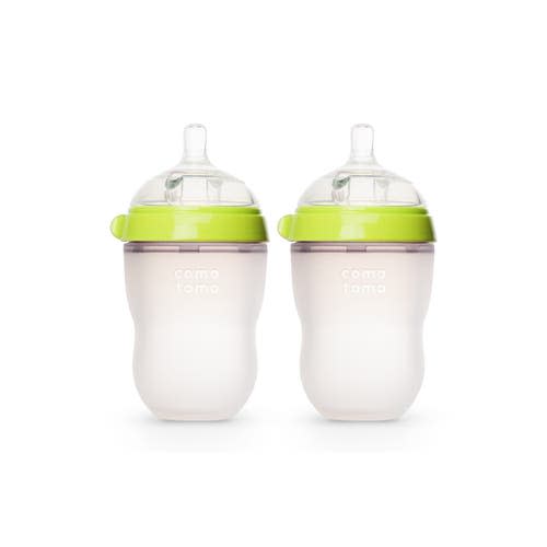 Set of 2 Baby Bottles, Green