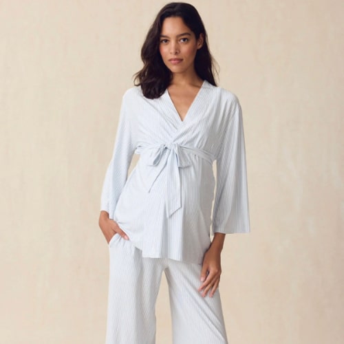 LAKE | Women | DreamModal™ Pajamas | Fog Maternity Kimono Bundle