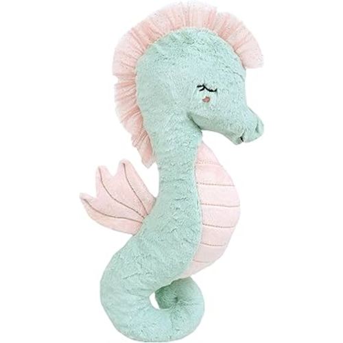 MON AMI Shelley The Seahorse Stuffed Animal, 1 Pc, Green - 18', Use as Toy or Nursery Room Décor, Great Gifts for Kids of All Ages, Ocean Animals