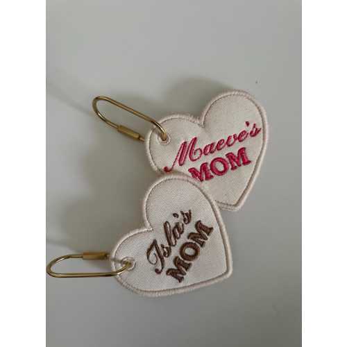 Mom Embroidered Personalized Bag Tag