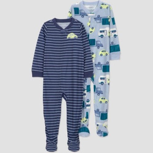 Carter's Just One You® Baby Boys' 2pk Cars and Trucks Pajama Set - Blue 18M