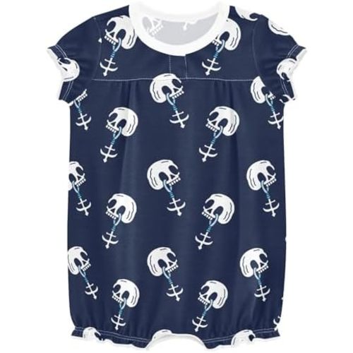 Baby Girls' Bodysuits Bubble Romper Baby Cotton Lantern Sleeve Bodysuits 3-24 Months