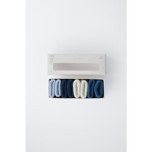 FOUR-PACK OF SOCKS IN VARIOUS COLORS - Mid-blue | ZARA United States