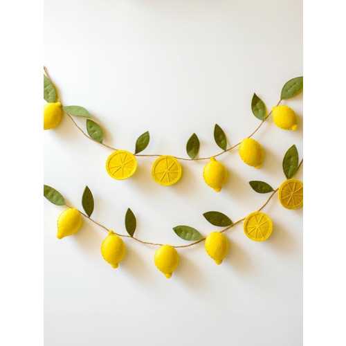 Handmade Felt Lemon Garland