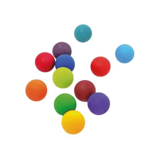 GRIMM'S SPIEL & HOLZ
Small Wooden Rainbow Balls, Set of 12